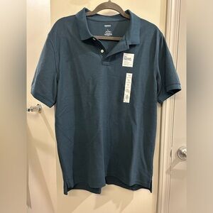 Sonoma Pique Polo Men’s Large Blue Super Soft Short Sleeve Preppy